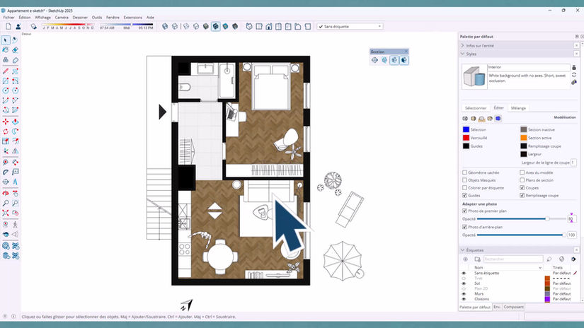 10. Réaliser des plans de section, coupes et scènes